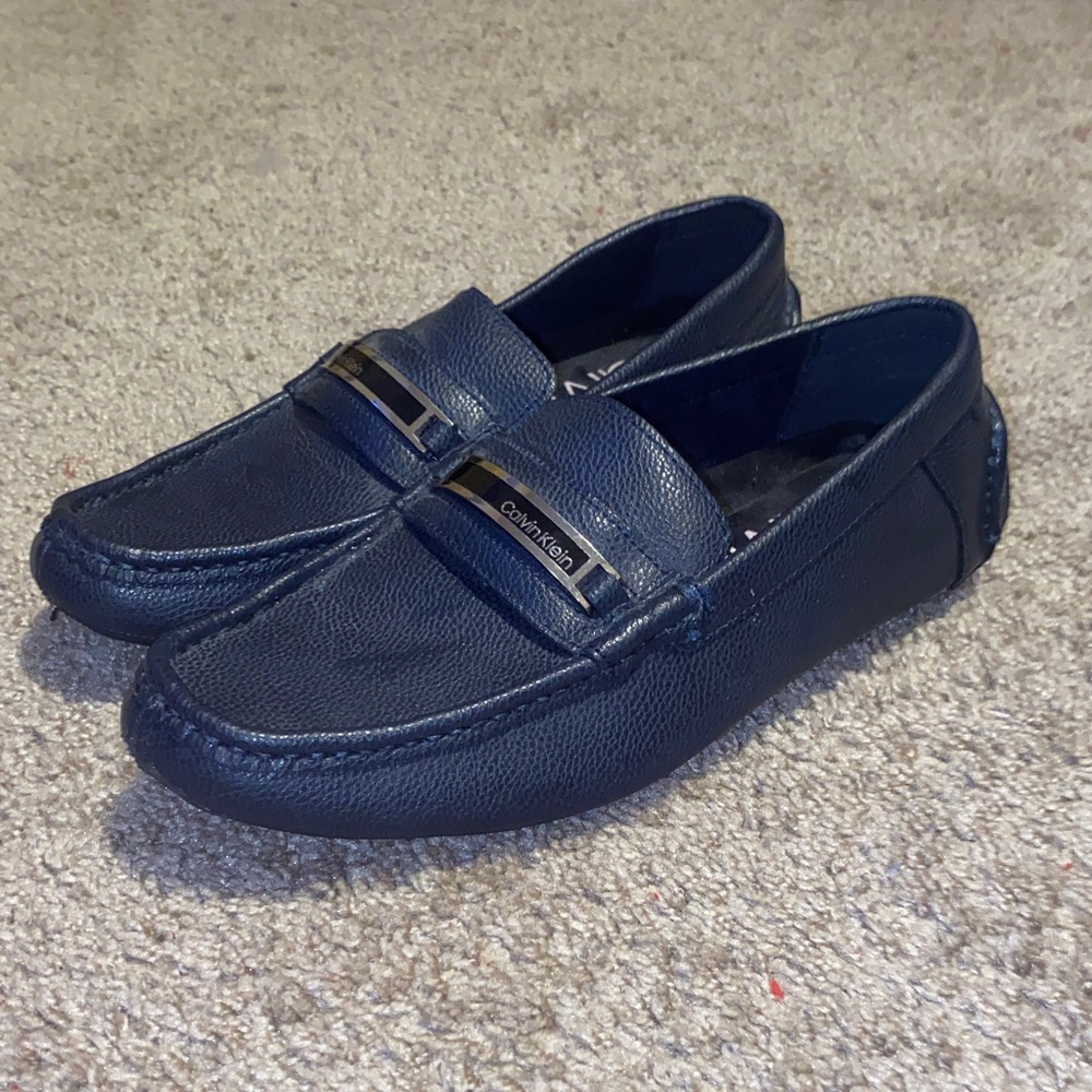 Calvin Klein Men's Dark Blue Slip-On Loafers